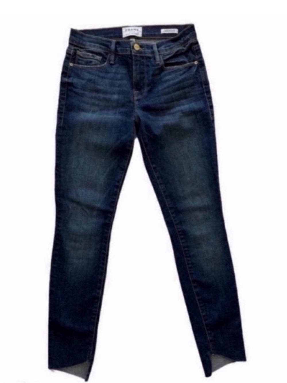 Frame Denim Le Skinny de Jean in Meyer wash with cascade hem - Picture 3 of 8